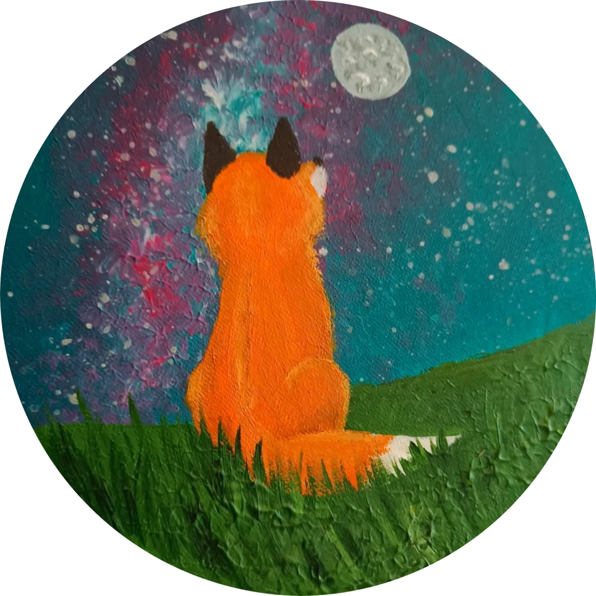 Foxes and Galaxies 2, an artwork by Juno
