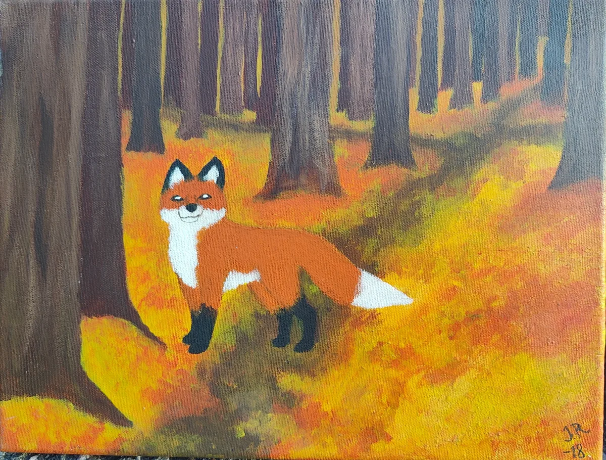 Autumn fox, an artwork by Juno