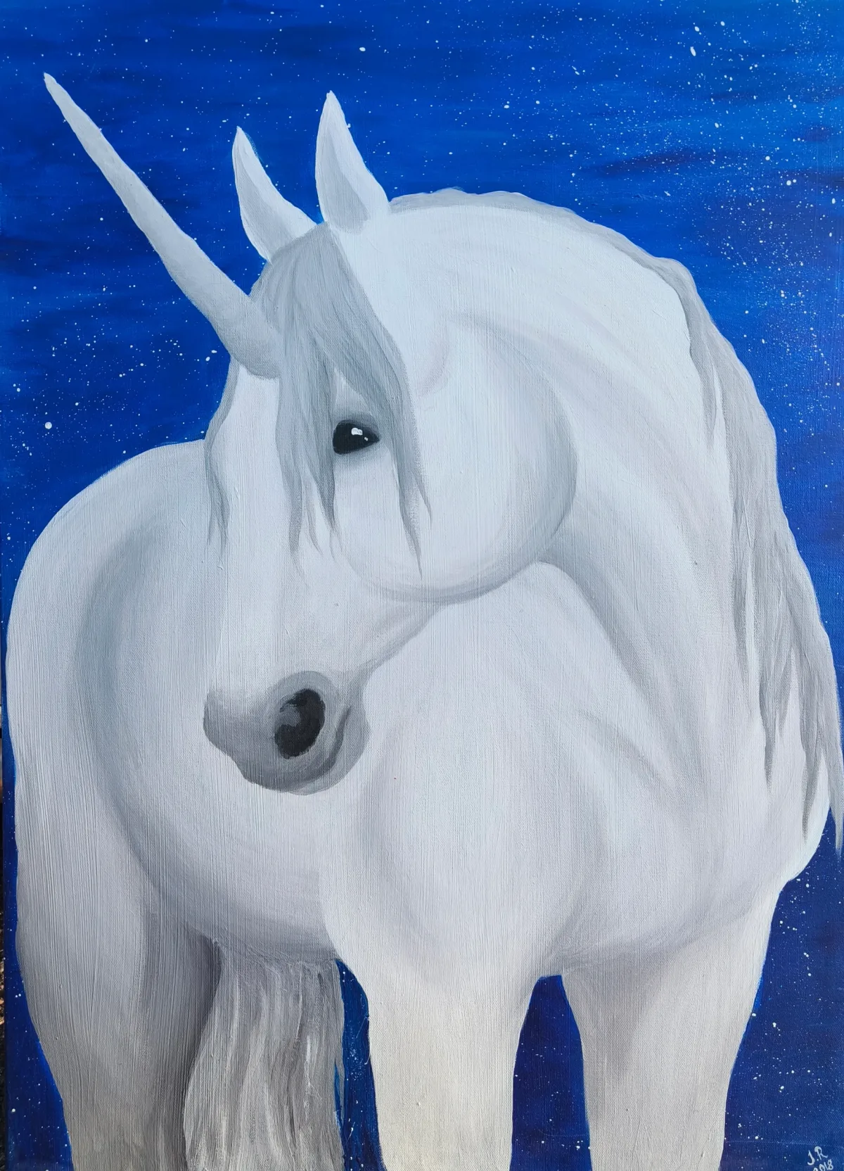 Unicorn in the Night, an artwork by Juno