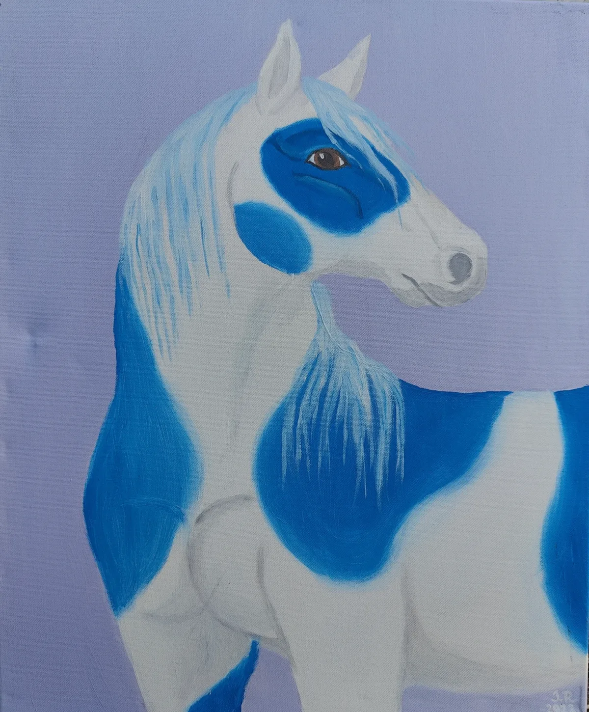 Blue Pinto, an artwork by Juno