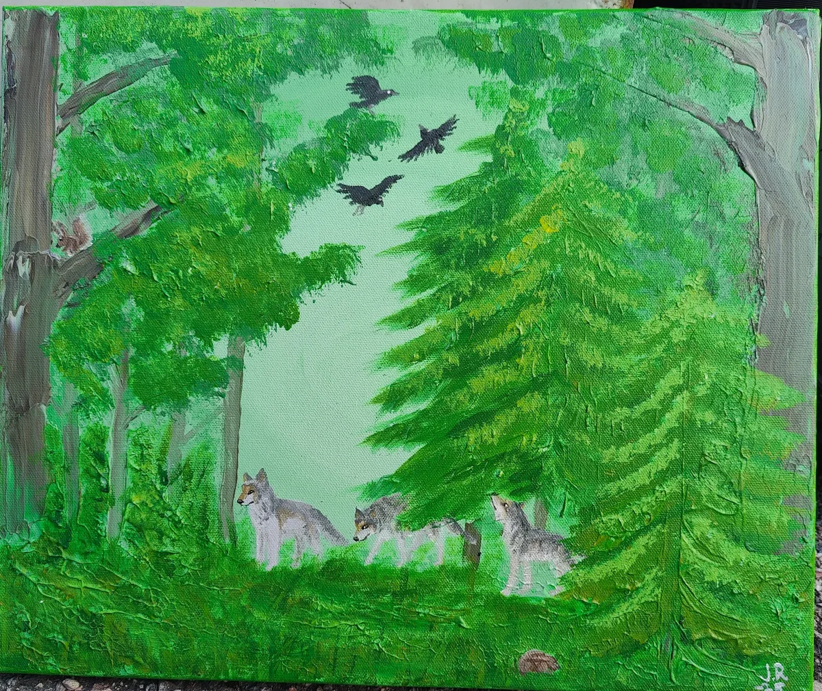 Deep on The woods, an artwork by Juno