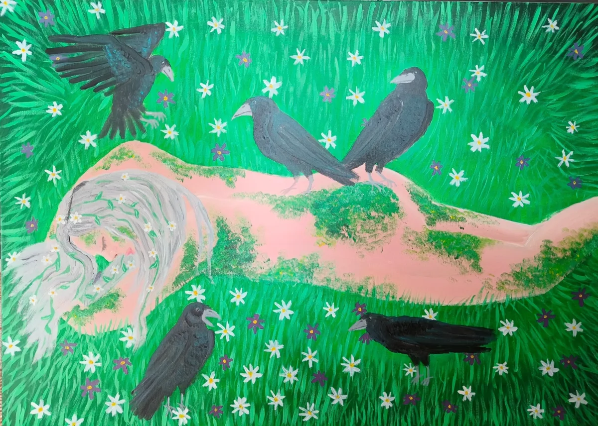 Touching Grass Isn't Enough, an artwork by Juno