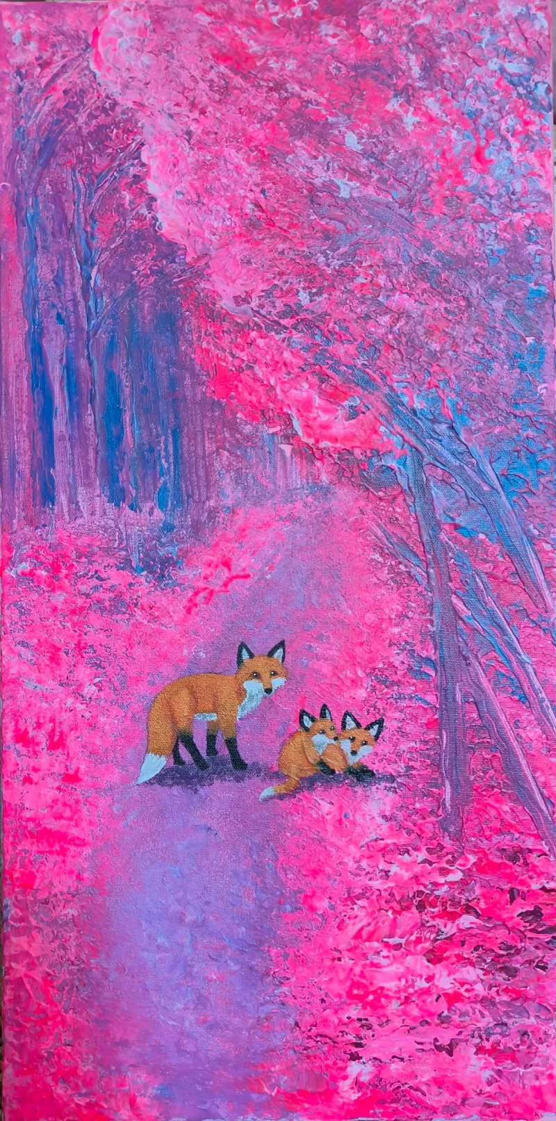 On Journey with Foxes, an artwork by Juno