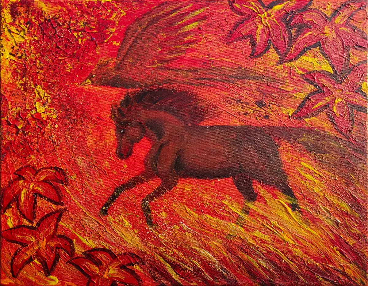 Fire Horse, an artwork by Juno